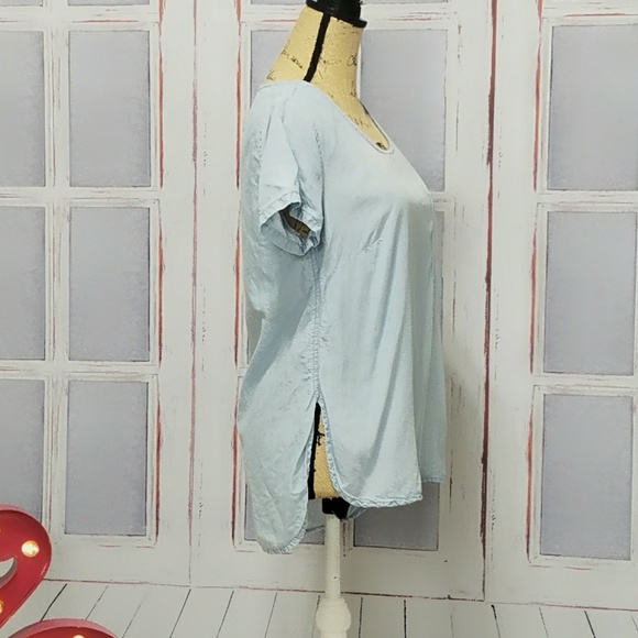 Cloth and stone chambray pocket T-shirt MED - Picture 3 of 7